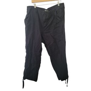 Torrid Black Denim Drawstring Hem Pants Size 22 Short